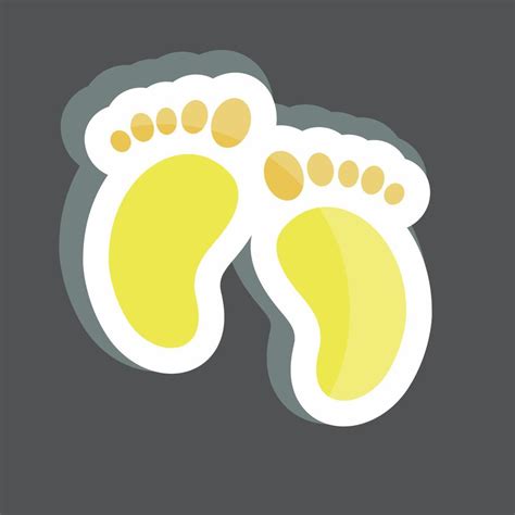 Sticker Baby Feet Suitable For Baby Symbol Simple Design Editable