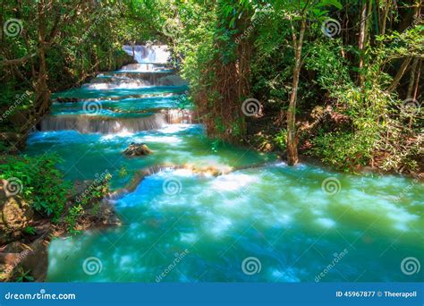 Huai Mae Khamin Waterfall Stock Image Image Of Fall 45967877