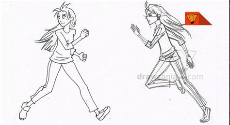Anime Drawing Intermediate 24 Girl Running 01