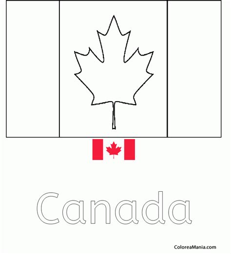 Colorear Canada Canad Banderas De Paises Dibujo Para Colorear Gratis
