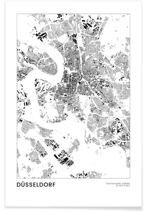 Düsseldorf Map Poster Juniqe
