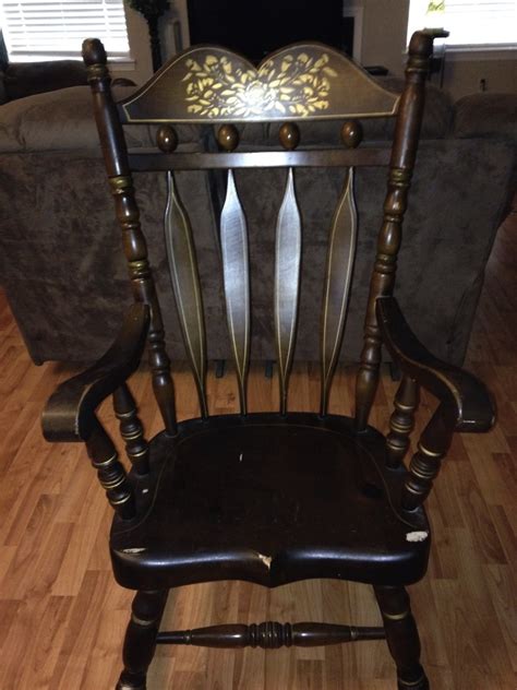 Very Solid Heavy And Sturdy Rocking Chair Stamped Virginia House