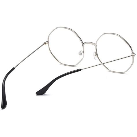 Retro Metal Frame Clear Lens Glasses Nerd Geek Eyewear Eyeglasses Oversized Round Circle Eye