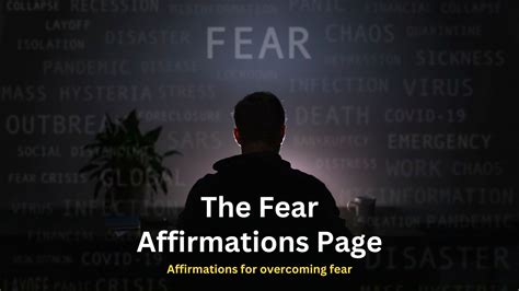 The Overcoming Fears Affirmation Page — The Affirmation Spot Put