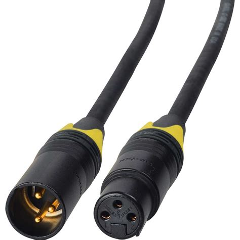 24v Dc Power Cable 3 Pin Xlr Male To 3 Pin Xlr Female 1 Foot