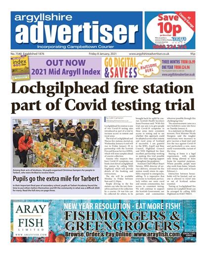 Argyllshire Advertiser Magazine 08 Jan 2021 Back Issue