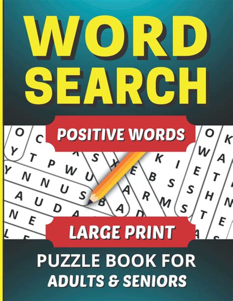 Large Print Word Search Puzzle Book For Adults And Seniors Brain