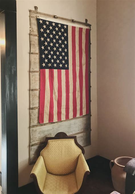 Interesting Way To Hang American Flag Flag Decor American Flag Decor American Flag Bedroom