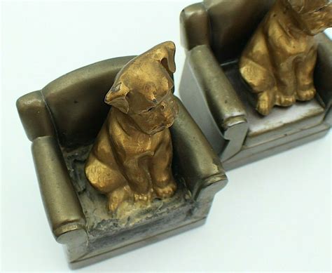Vintage Nuart Creations Bookends Terrier Airedale Fox Welsh Dogs Ebay