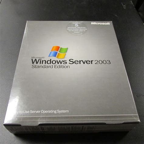 Microsoft Windows Server 2003 Standard Edition New Unopened 5 Cals