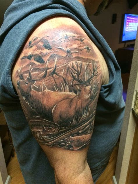 Hunting Tattoo Wildlife Tattoo Deer Tattoo Elk Tattoo Elk Tattoo