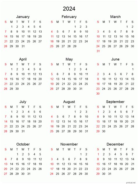 Printable Vertical Calendar Template 2024 Best Ultimate Awesome
