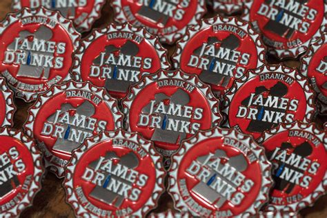 James Drinks Pins Soft Enamel Pins Soft Enamel Pins