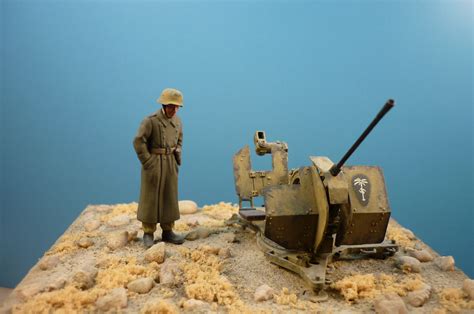 Flak 30 Afrika Korps 135 Scale Planetfigure Miniatures