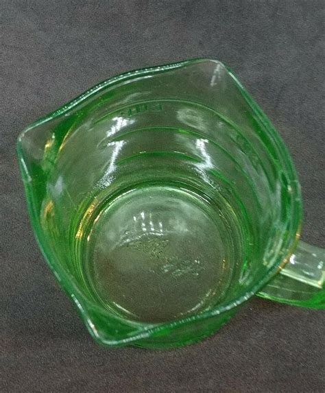 Vintage Kellogg S Promo Hazel Atlas Green Depression Glass Spout