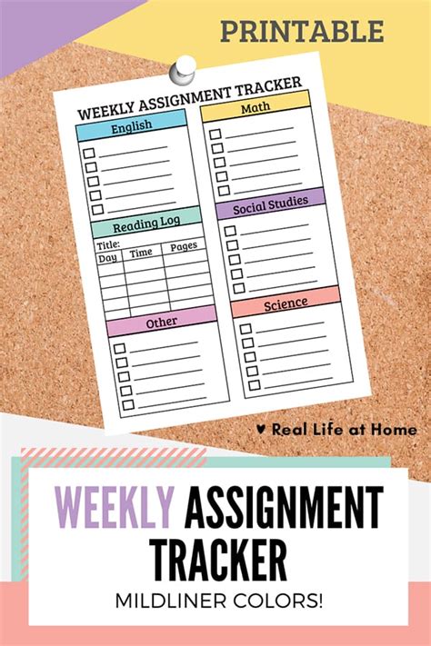 Printable Weekly Assignment Sheet Weekly Homework Sheet 2  Vrogue