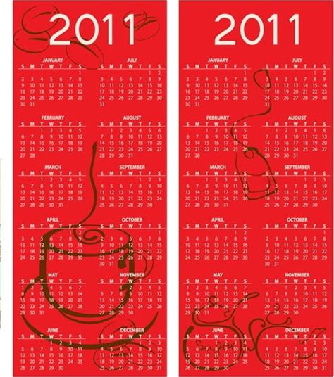 2011 Vector Calendar Eps Uidownload