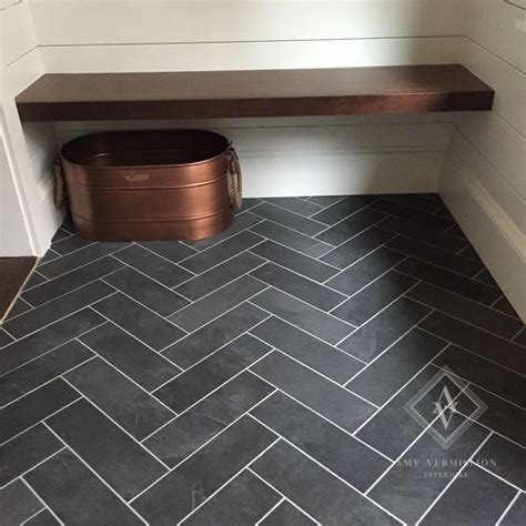 In this 3rd part, i show how i used slate tiles to finish the job! Image result for slate herringbone tile floor | Tile floor ...