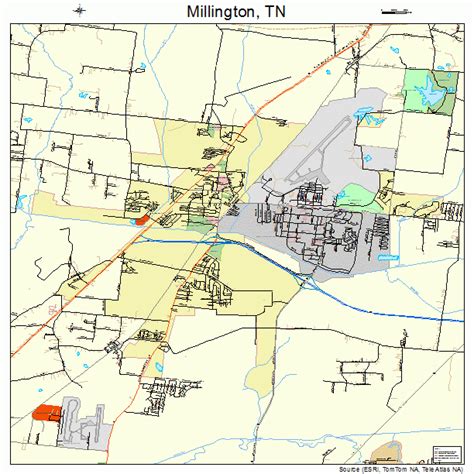 Millington Tennessee Street Map 4749060