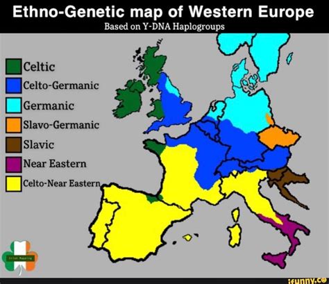 Ethno Genetic Map Of Western Europe Based On Y Dna Haplogroups Celtic