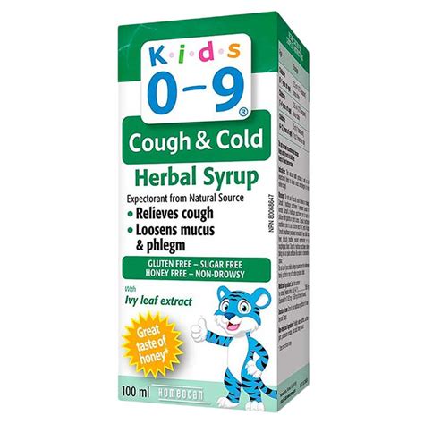 Kids 0 9 Herbal Cough And Cold Syrup 100ml Cold Cough Herbalism Cough