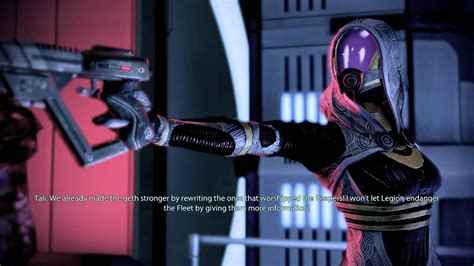 Mass Effect 2 Tali And Legion Argue Solved With Paragon