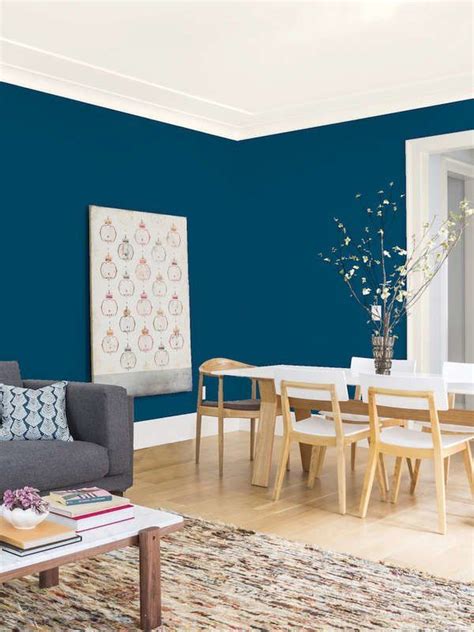Home exterior paint color schemes ideas. Experts Say These Paint Colors Will Dominate in 2019 | Blue accent walls, Peacock blue living ...