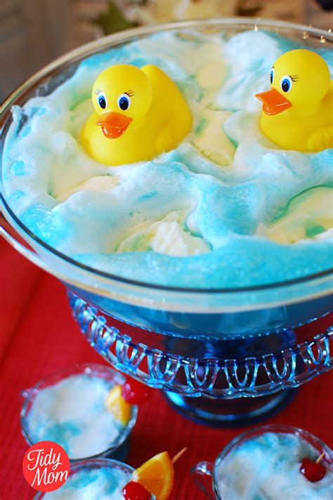 Blue Baby Shower Punch With Rubber Ducks Tidymom