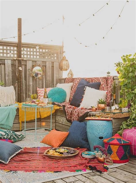 Boho Rooftop Affair Boho Patio Patio Decor Balcony Decor