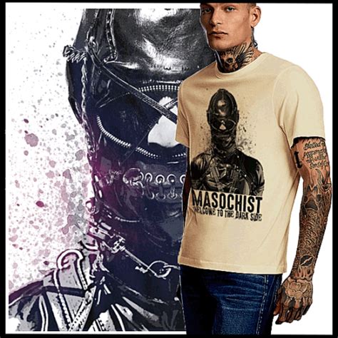 bdsm t shirt bondage sado masochist dom of pleasure masked gimp size s 2xl tee ebay