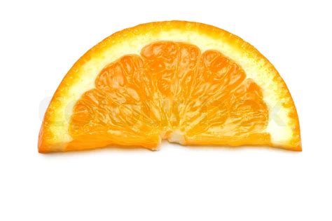 Orange Slice Isolated On The White Background Stock Image Colourbox