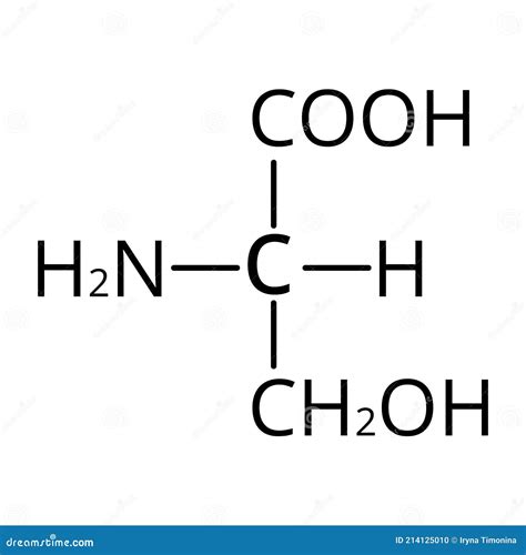 Aminoácido Serina. Aminoácido Da Serina De Fórmula Molecular Química