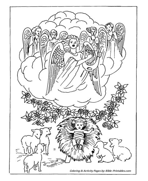 Classic Christmas Coloring Pages A Heavenly Host Of Angels