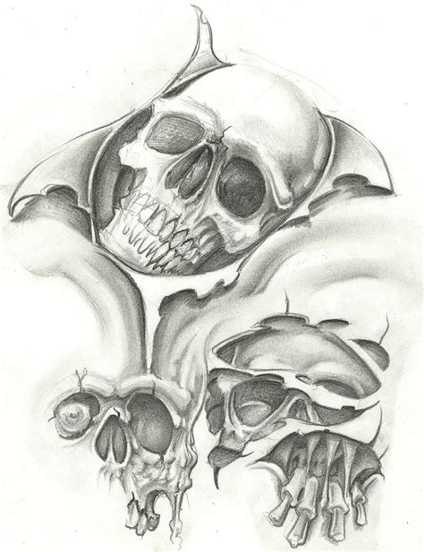 Pin On Tattoo Flash Of Skulls