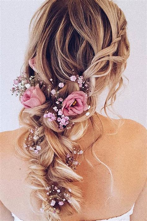 Wedding Hairstyles Braids Flowers