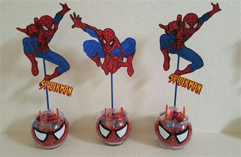 Spiderman Centerpieces Spiderman Birthday Party Decorations