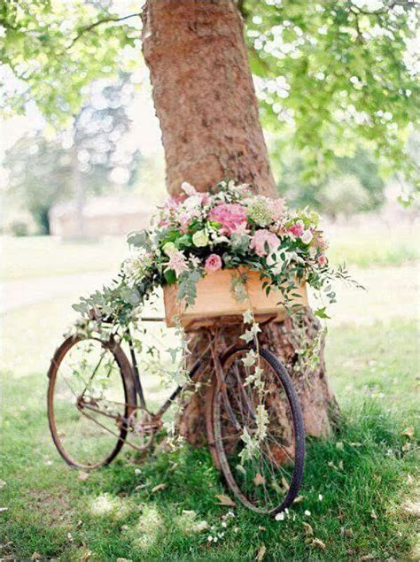 Vintage Beach Cruiser Bike With A Flower Basket Bicycle