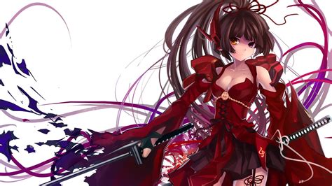 Brown Haired Female Anime Character With Swords Wallpaper Anime Anime Girls Hd Wallpaper