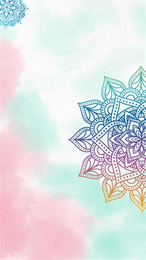 Mandala Pastel Abstract Artwork Iphone Wallpaper Cute Backgrounds