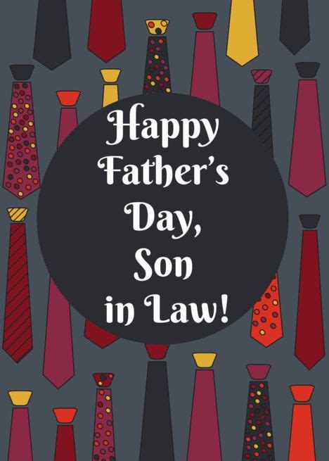 Happy Fathers Day Son In Law Card With Funny Ties Card Ad