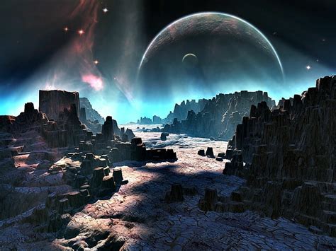 Free Download Moon Nebula Alien World Space Planets Hd Desktop