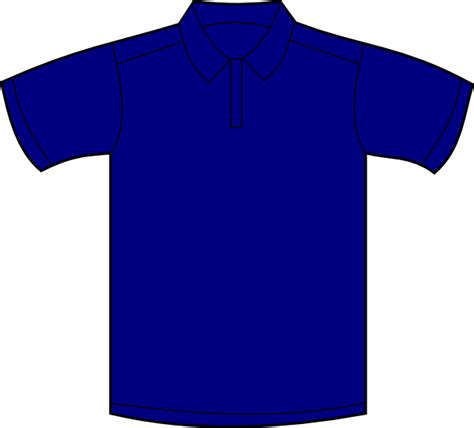 Polo Shirt Blue Front Clip Art At Vector Clip Art Online