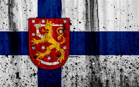 Download Wallpapers Finnish Flag 4k Grunge Flag Of Finland Europe