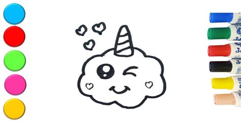 How To Draw A Cute Steepy Unicorn Cloud Youtube