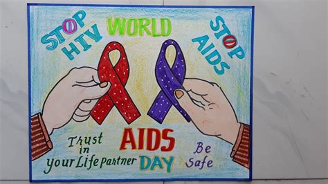 World Aids Day Drawing Easy Stepsworld Aids Day Poster Drawing Idea
