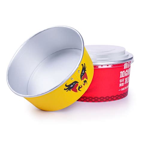 Wholesale Disposable Aluminum Foil Paper Bowls With Lid For Hot Cold Food Packaging Paper Bowl