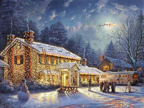 Christmas Vacation By Artist Thomas Kinkade National Lampoons