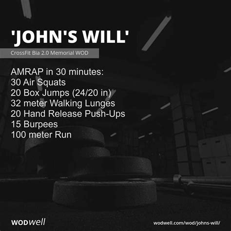 Johns Will Workout Crossfit Bia 20 Memorial Wod Wodwell