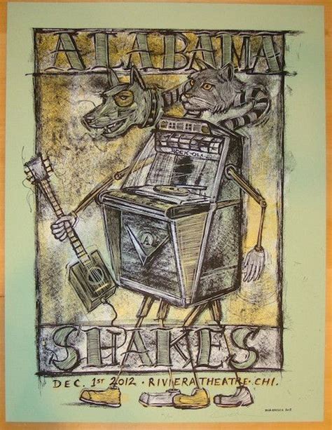 2012 Alabama Shakes Chicago Concert Poster By Dan Grzeca Concert