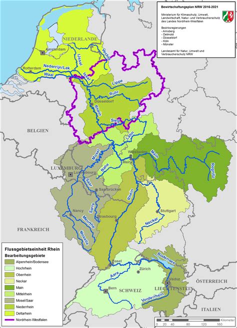 Die Flussgebietseinheit Rhein Flussgebietenrw